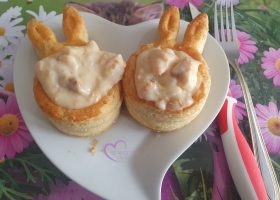 Lapins feuilletés saumon béchamel