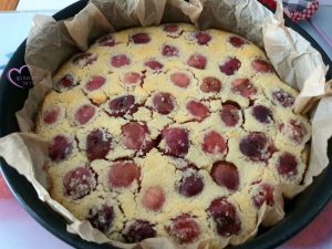 Clafoutis cerises et noix de coco par "Les Recettes de Titi"