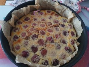 Clafoutis cerises et noix de coco par "Les Recettes de Titi"