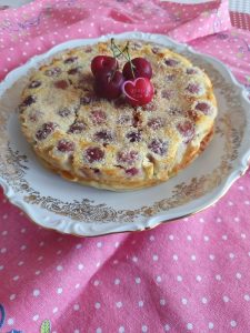 Clafoutis cerises et noix de coco par "Les Recettes de Titi"