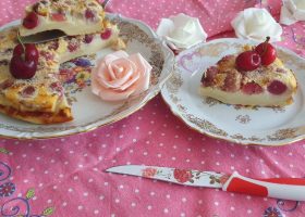 Clafoutis cerises et noix de coco