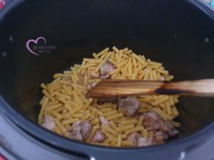 One pot pasta dinde lardons et champignons au Cookeo par "Les Recettes de Titi"