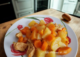 Poulet pommes de terre potiron et carottes au curry et au Cookeo