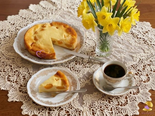 entremets aux pêches au sirop par "Les Recettes de Titi"